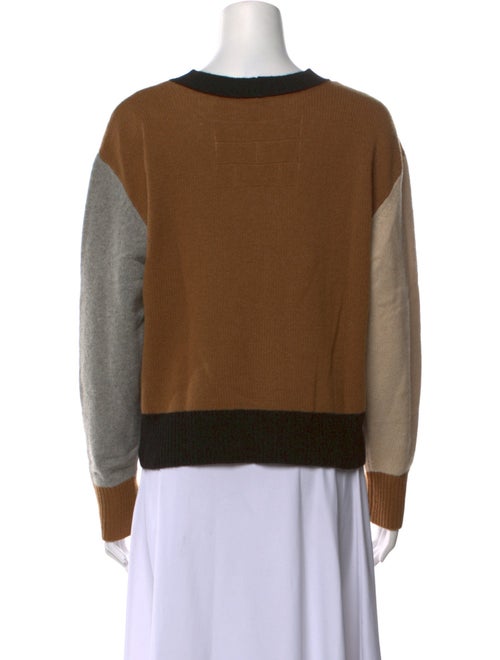 FRAME Cashmere Colorblock Pattern Sweater