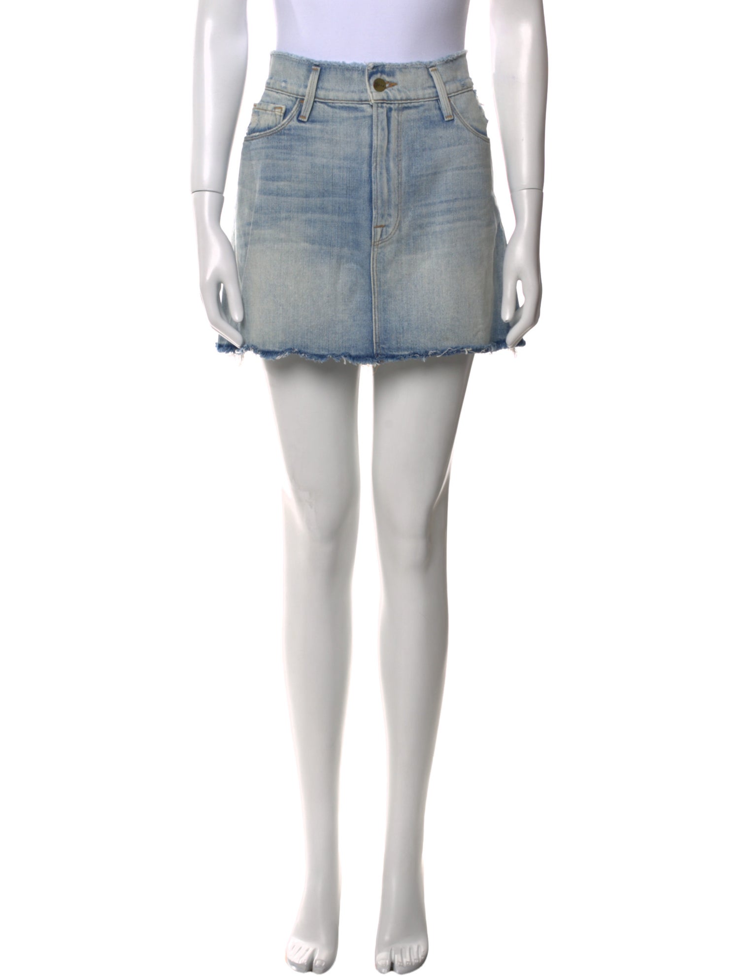 FRAME Distressed Accents Mini Skirt
