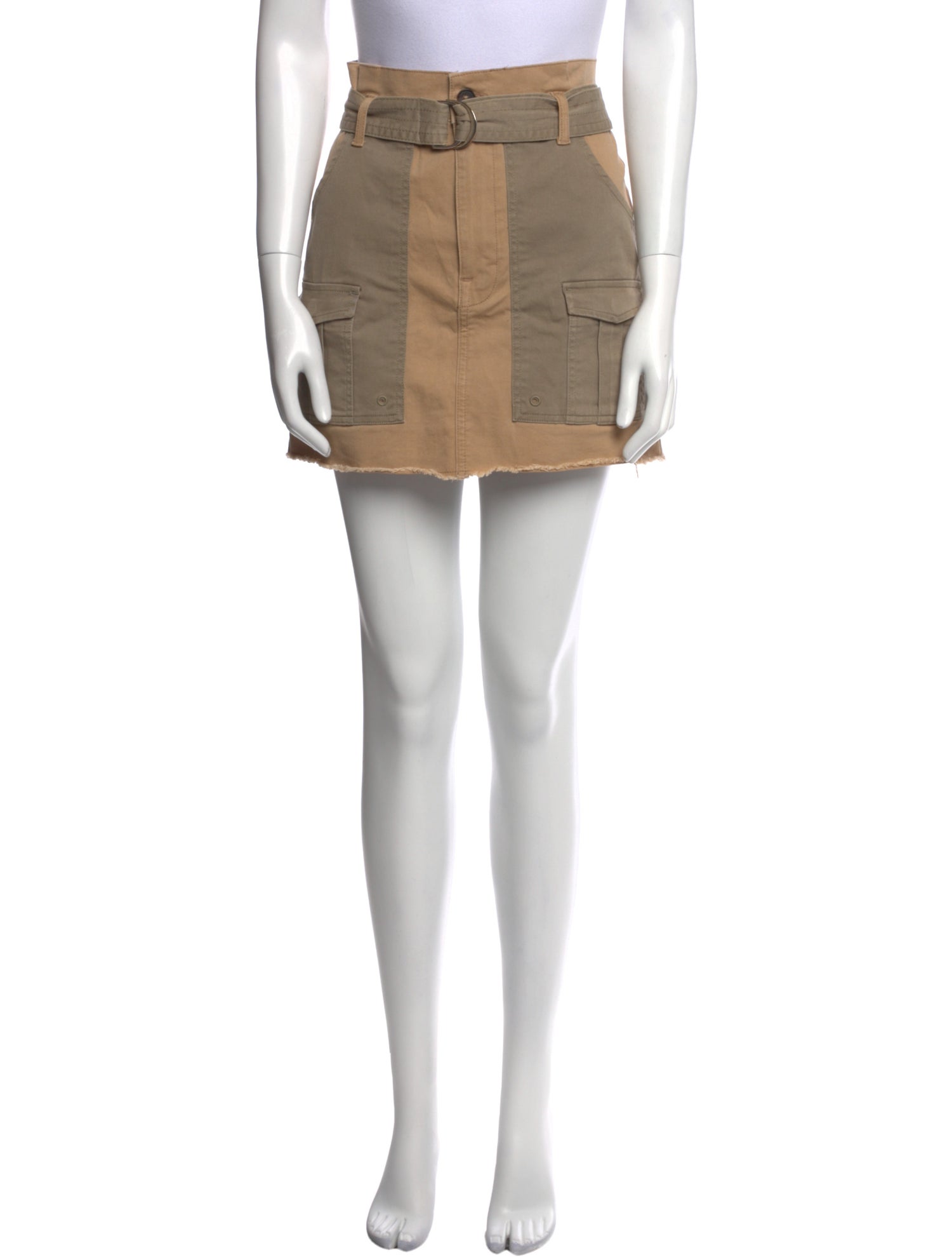 FRAME Raw-Edge Trim Mini Skirt