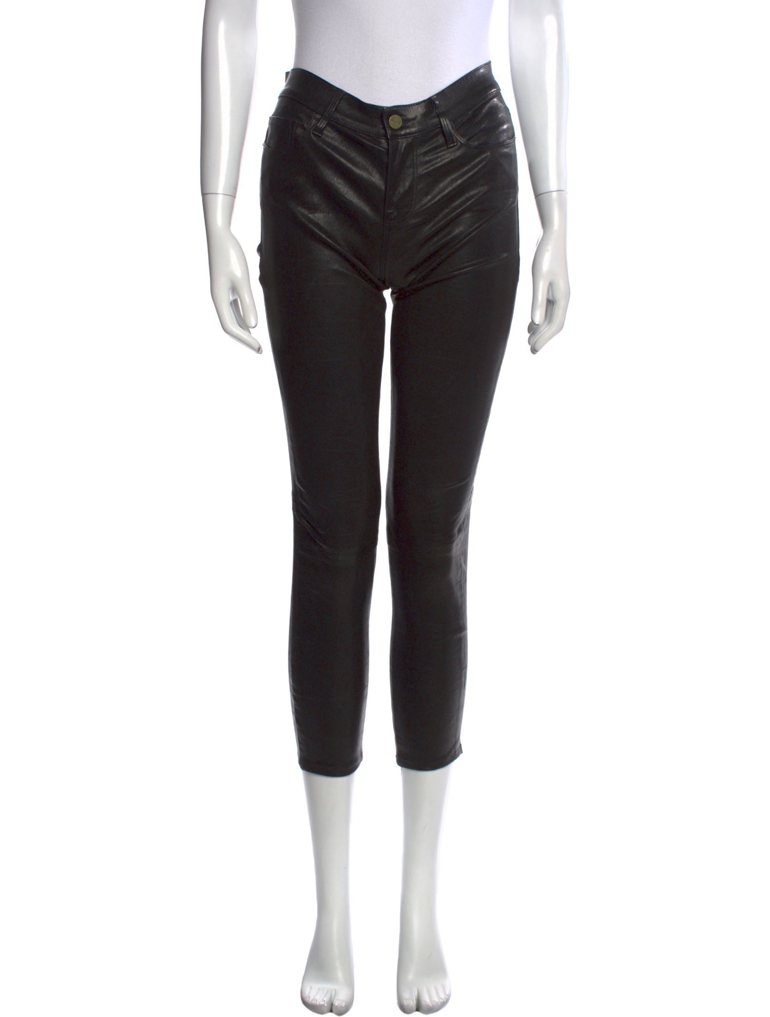 FRAME Leather Skinny Leg Pants