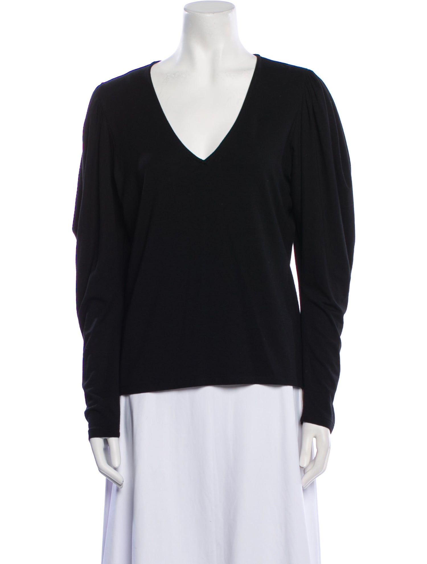 FRAME V-Neck Long Sleeve Sweatshirt