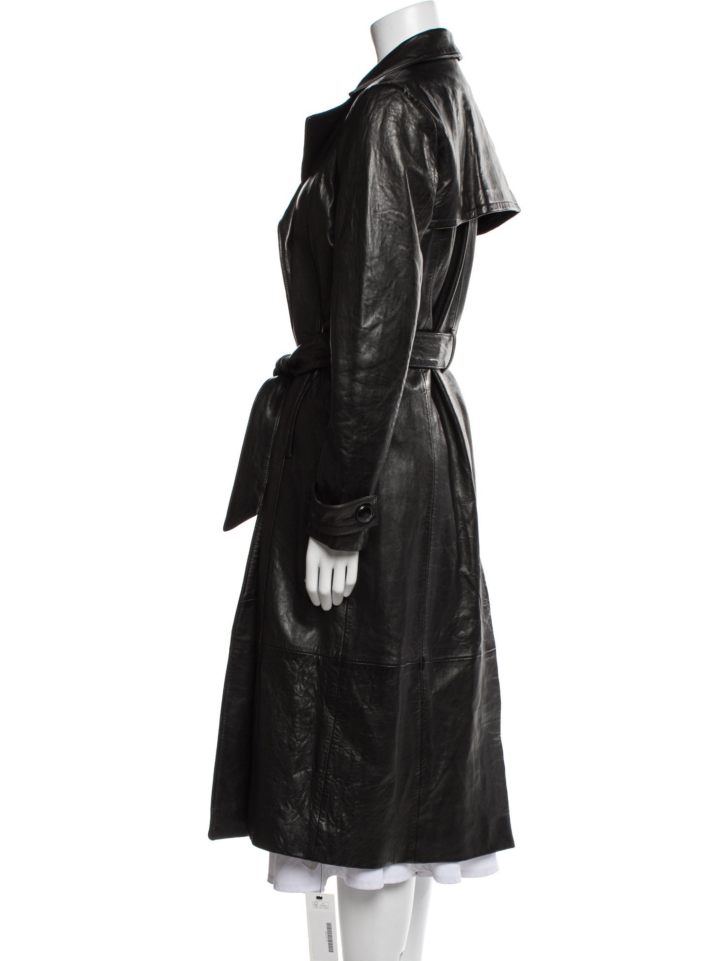 FRAME Leather Trench Coat