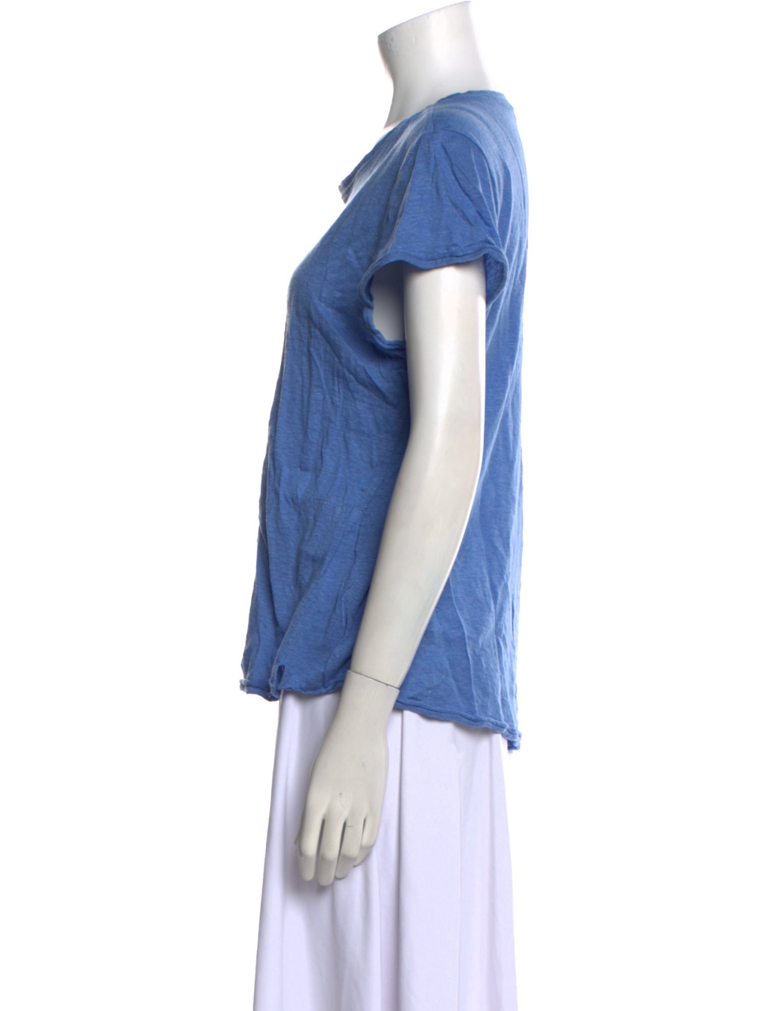 FRAME Linen Crew Neck T-Shirt