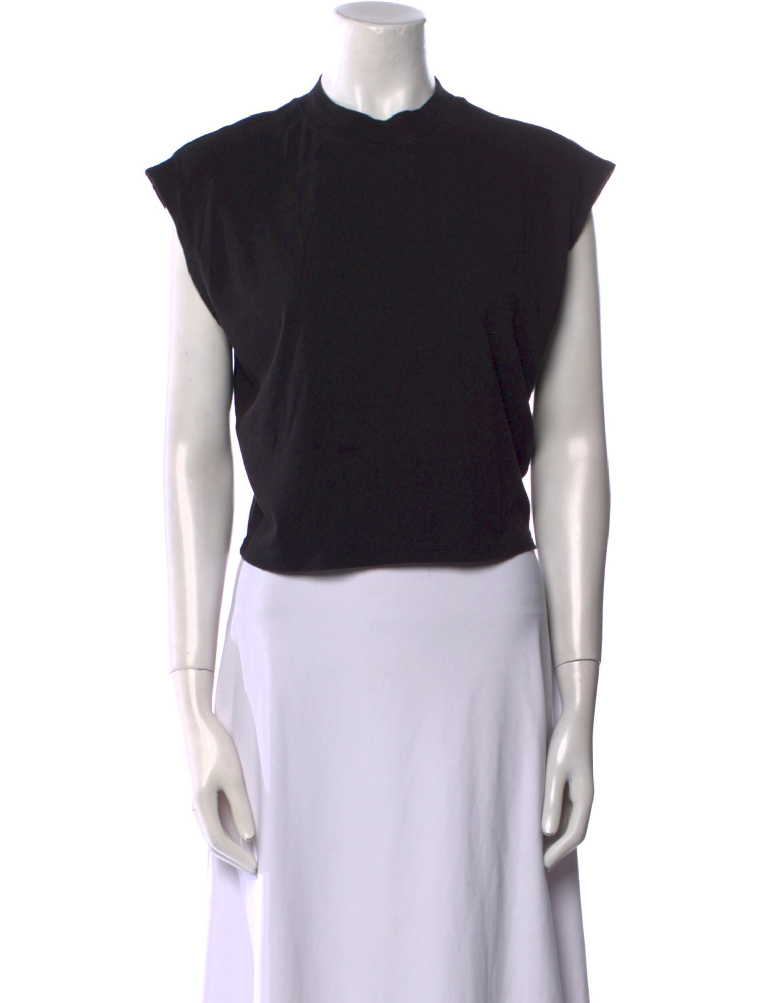 FRAME Crew Neck Short Sleeve Crop Top