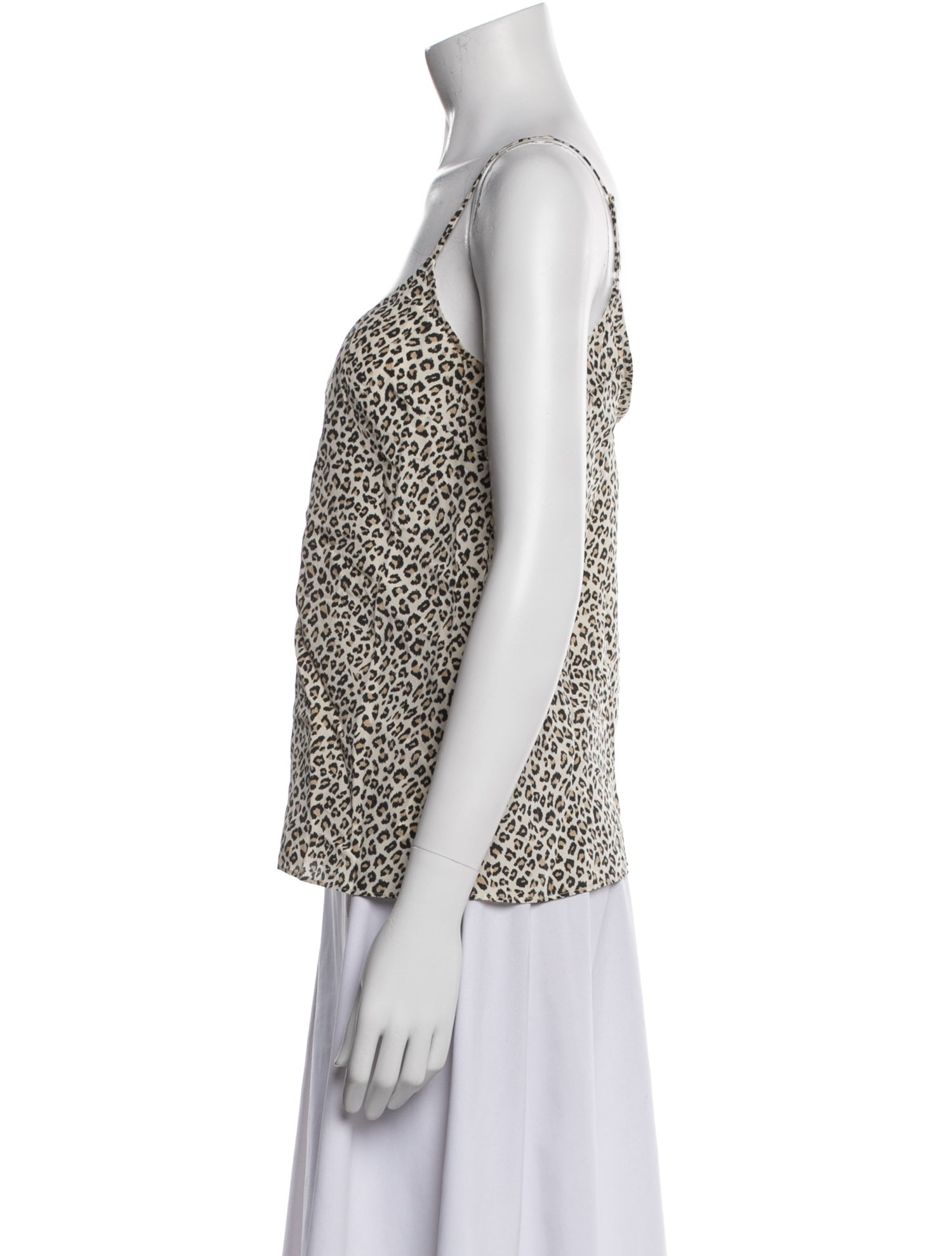 FRAME Silk Animal Print Top