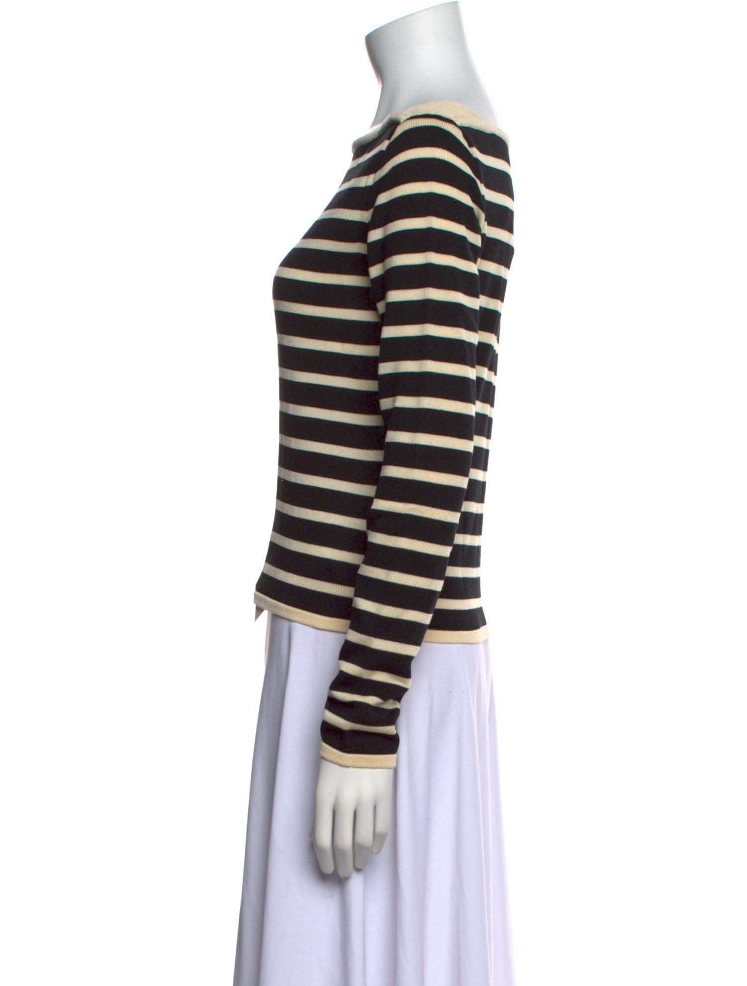 FRAME Striped Bateau Neckline Sweater w/ Tags