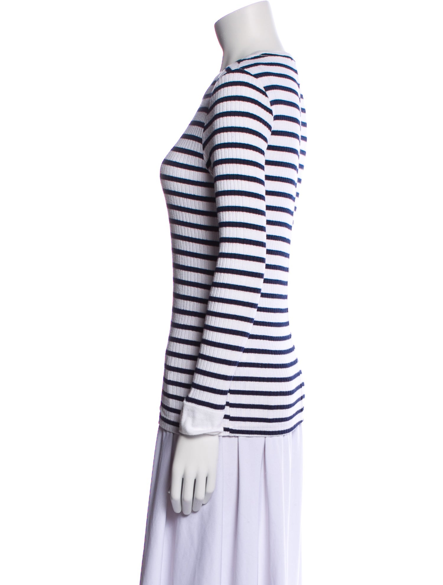 FRAME Striped Crew Neck T-Shirt