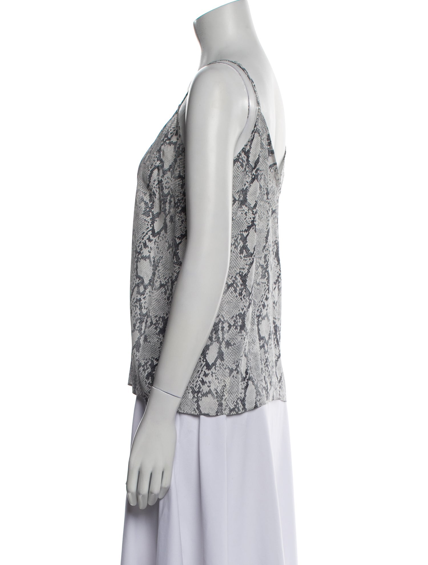 FRAME Silk Animal Print Top