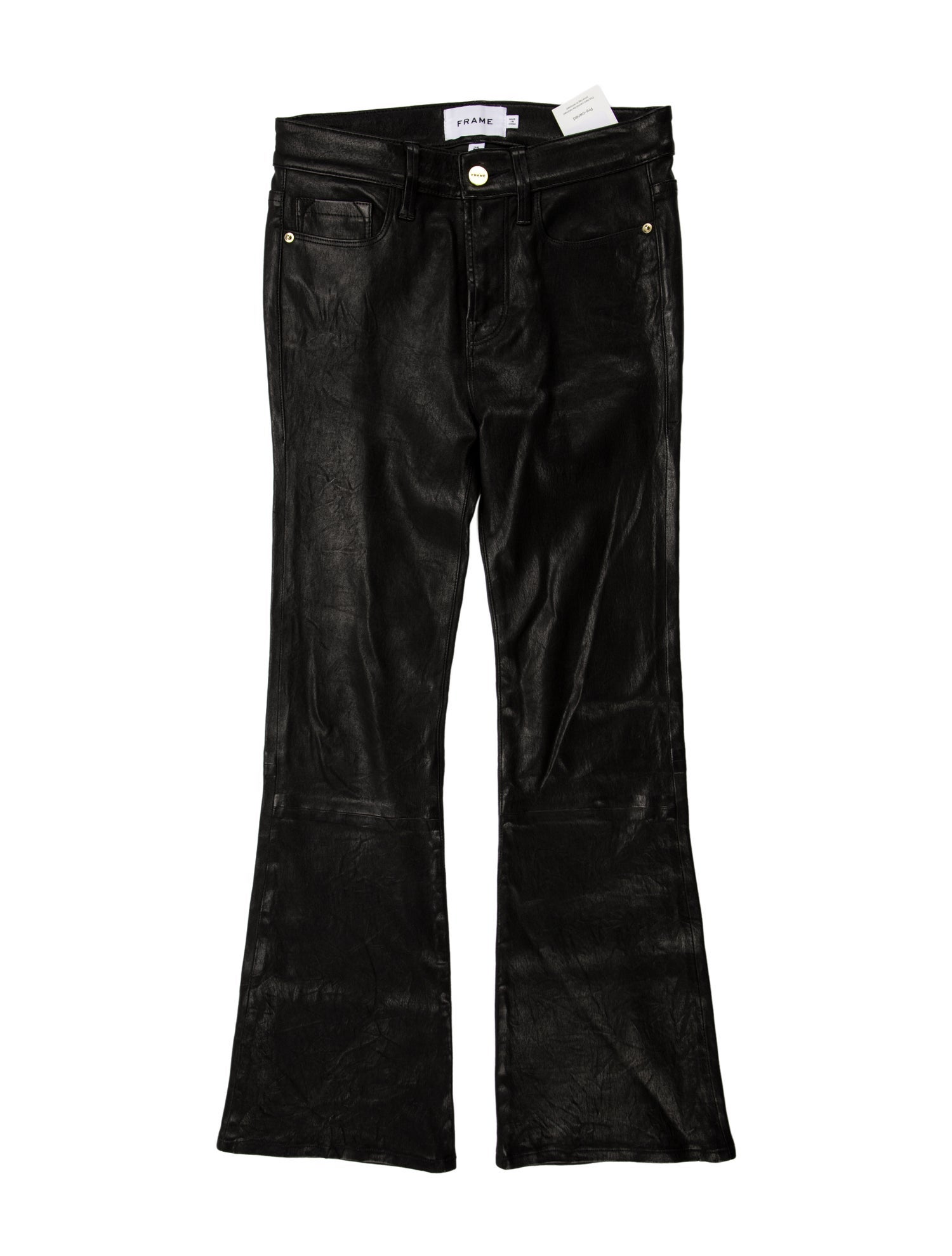 FRAME Lamb Leather Straight Leg Pants