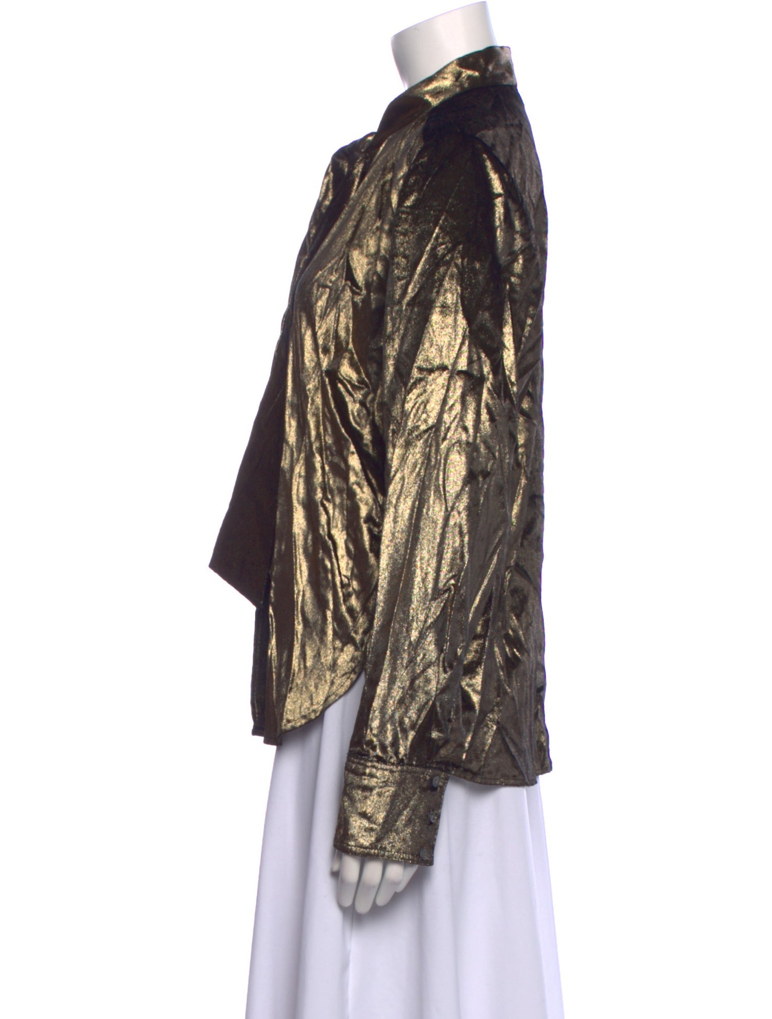 FRAME Animal Print Long Sleeve Button-Up Top