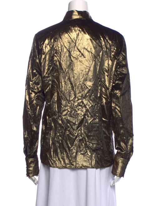 FRAME Animal Print Long Sleeve Button-Up Top