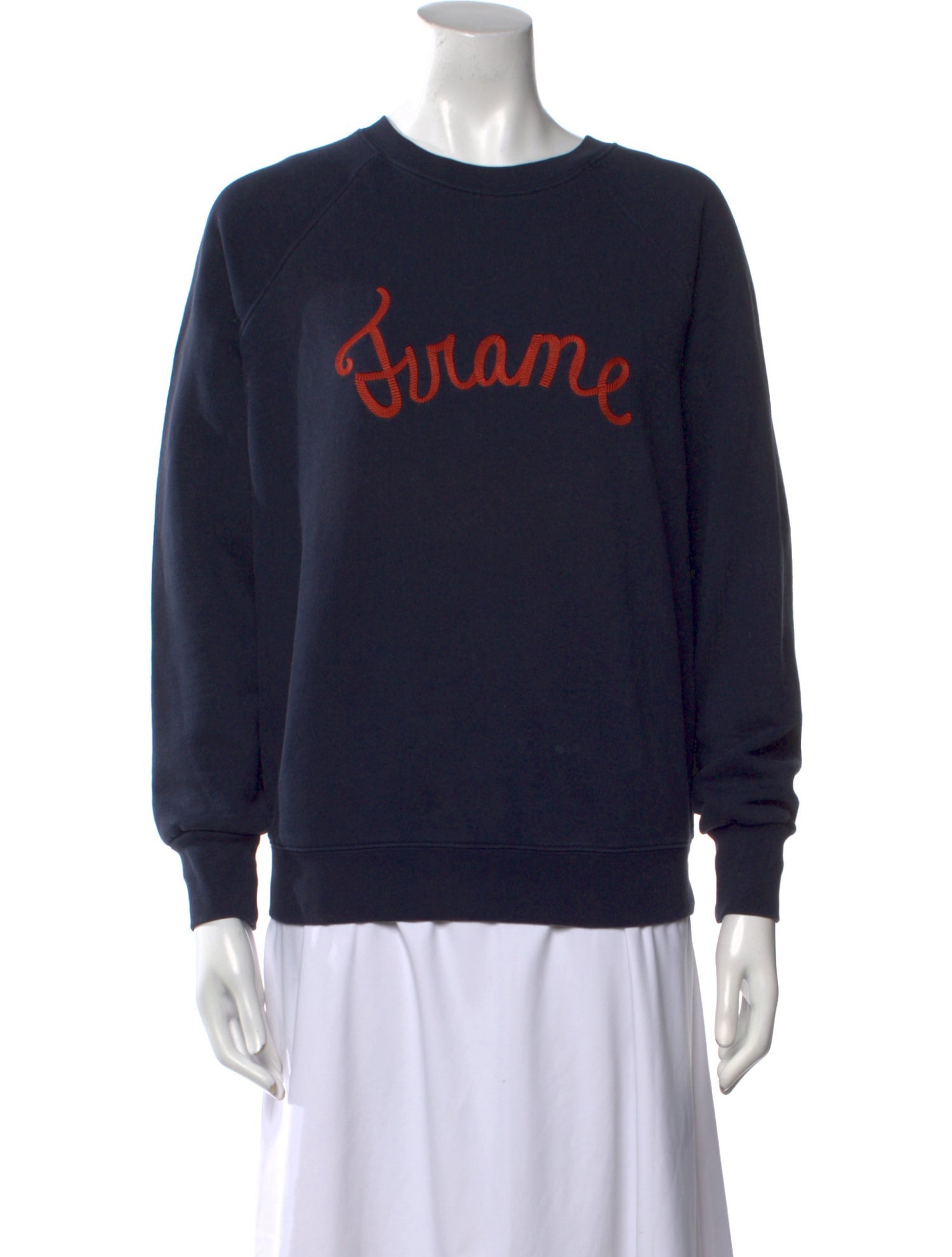 FRAME Graphic Print Crew Neck Sweatshirt