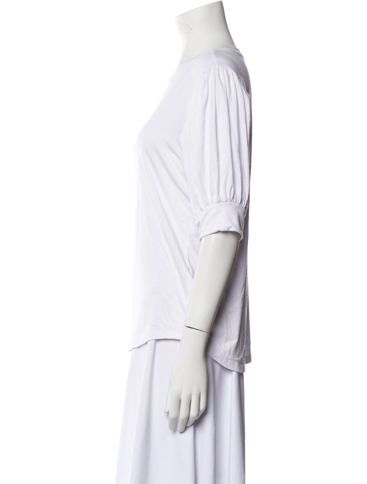 FRAME Crew Neck Three-Quarter Sleeve T-Shirt