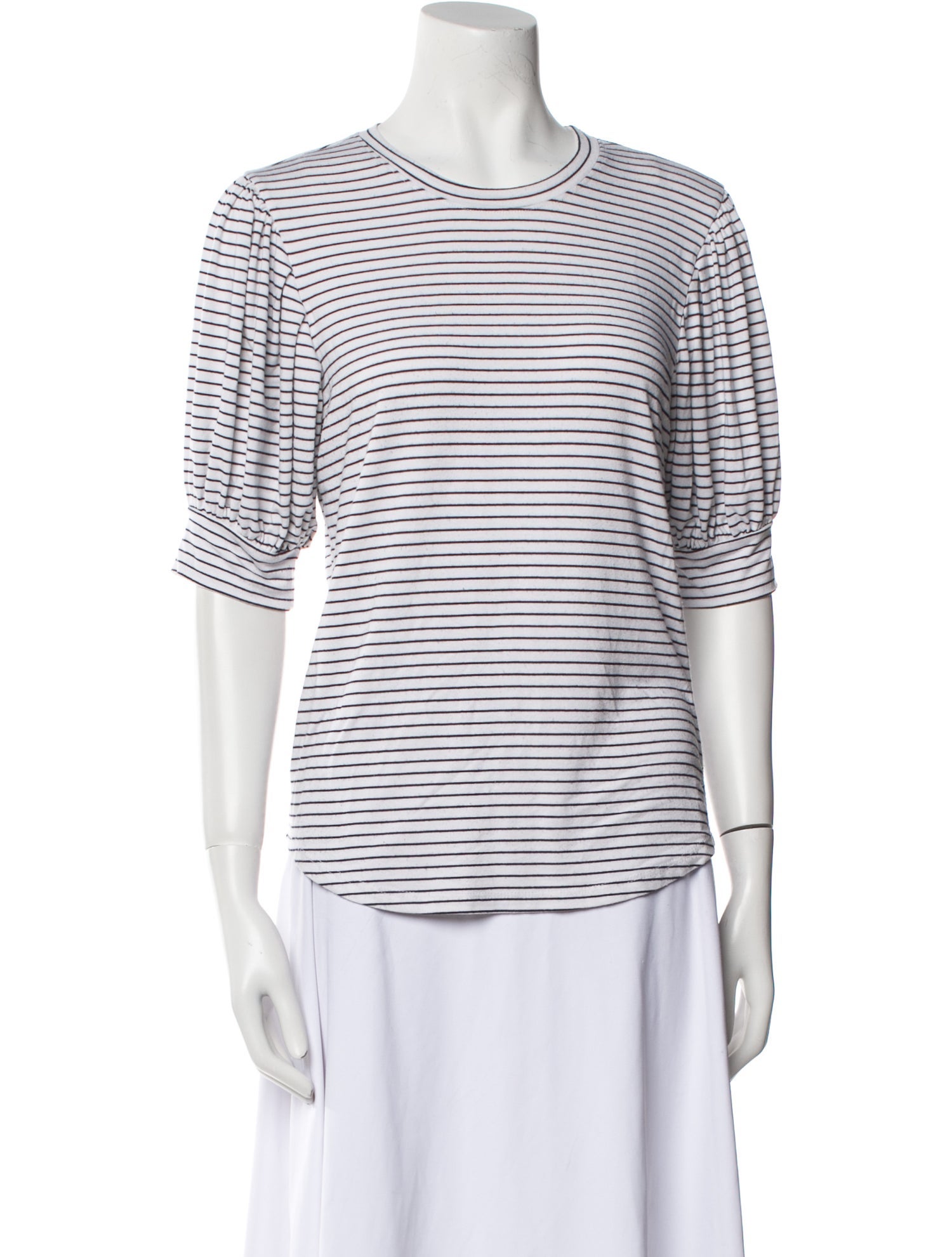 FRAME Striped Crew Neck T-Shirt