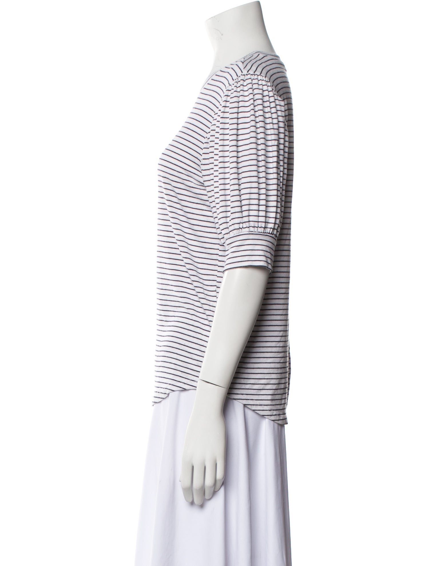 FRAME Striped Crew Neck T-Shirt