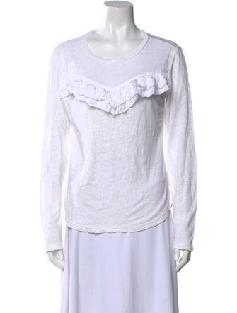 FRAME Linen Scoop Neck T-Shirt