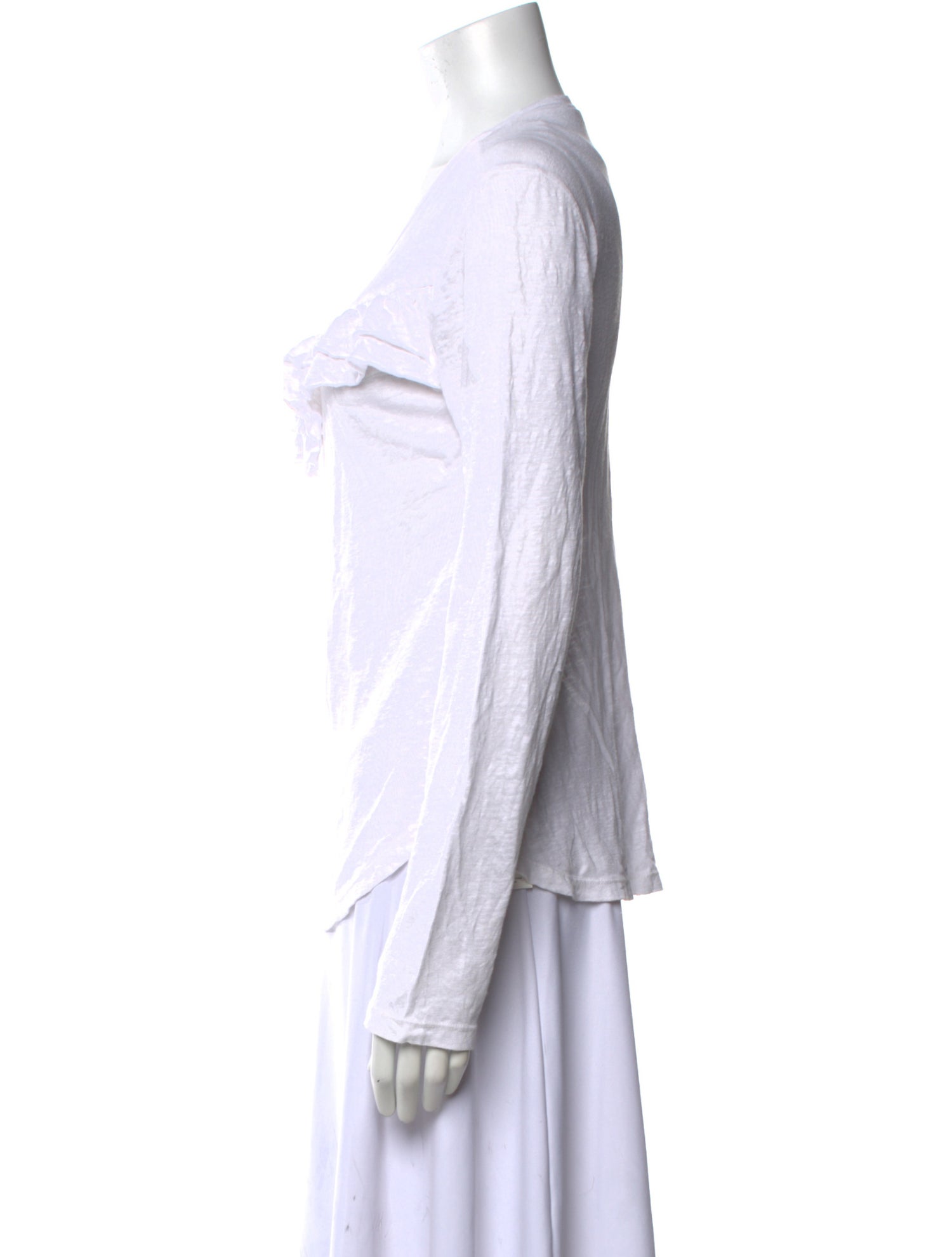 FRAME Linen Scoop Neck T-Shirt