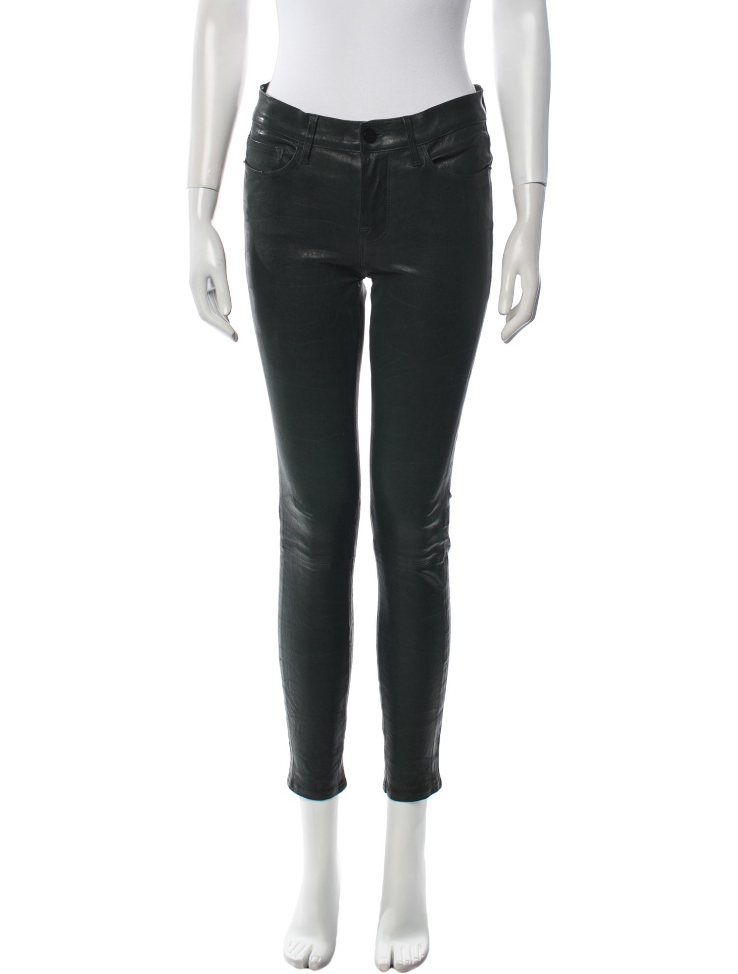 FRAME Lamb Leather Skinny Leg Pants