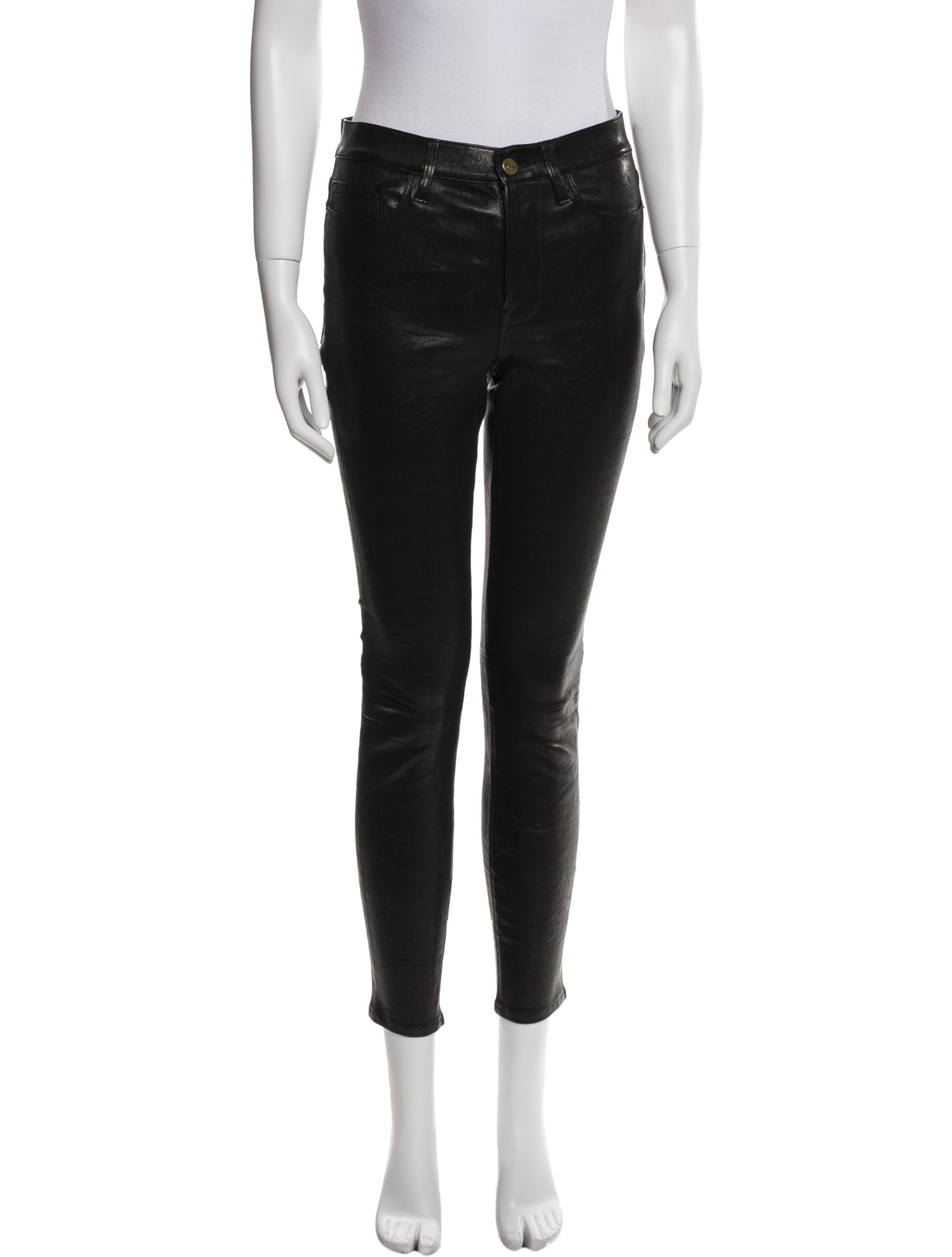 FRAME Lamb Leather Skinny Leg Pants