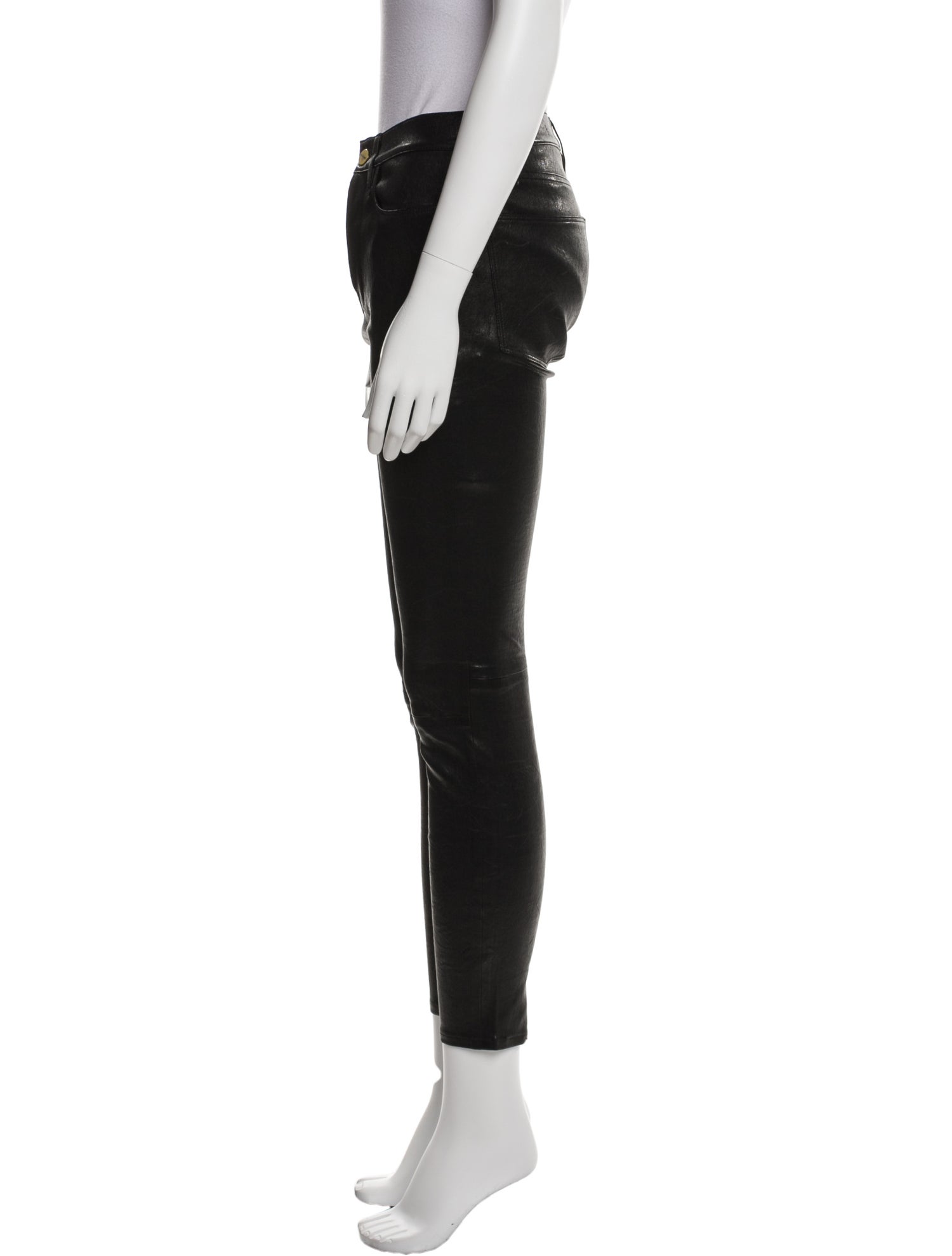FRAME Lamb Leather Skinny Leg Pants