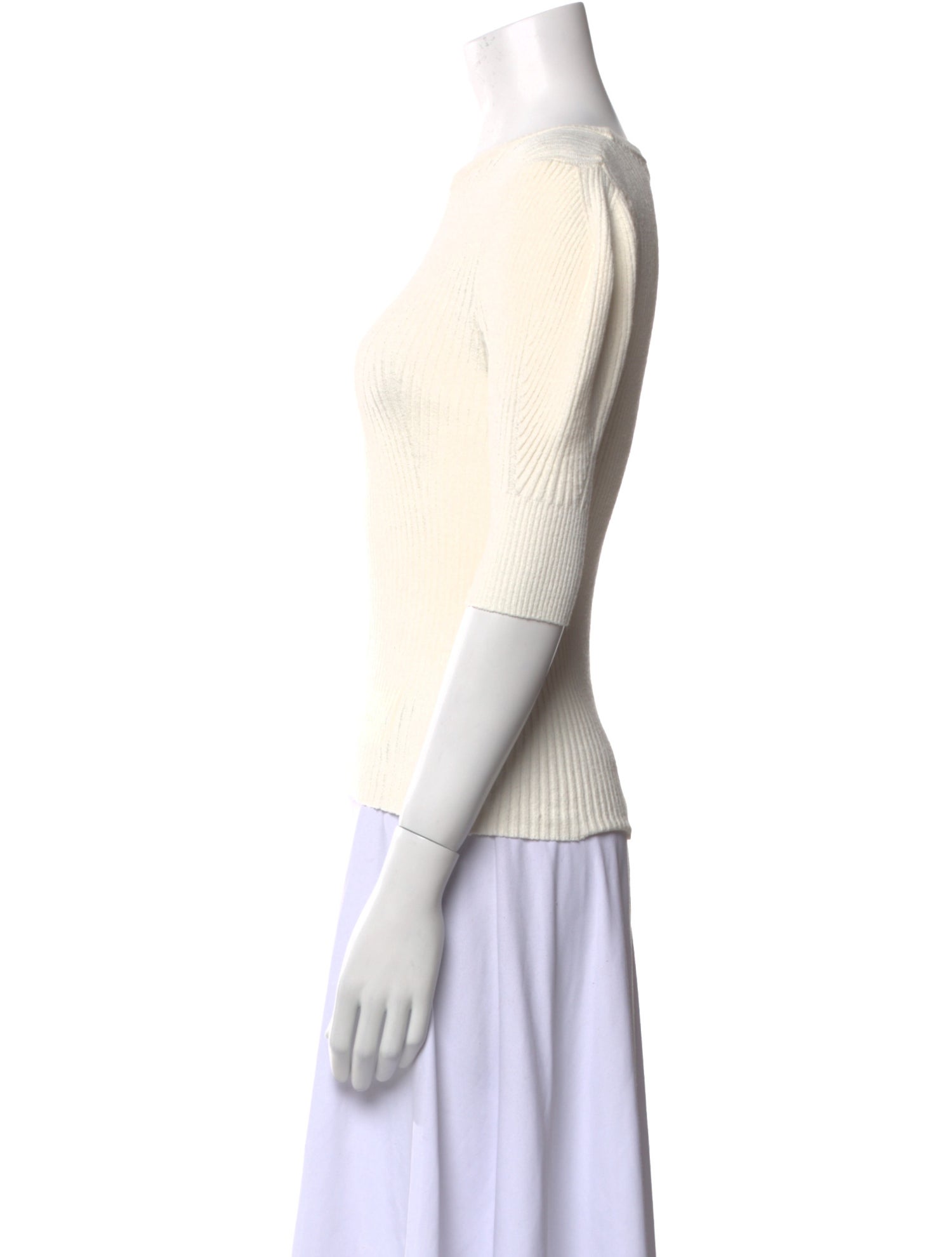 FRAME Bateau Neckline Three-Quarter Sleeve Top