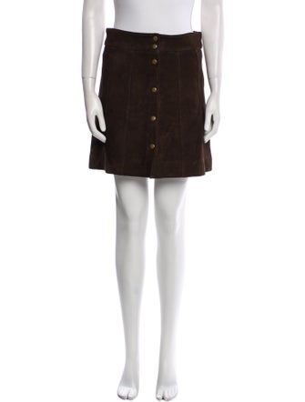 FRAME Leather Mini Skirt