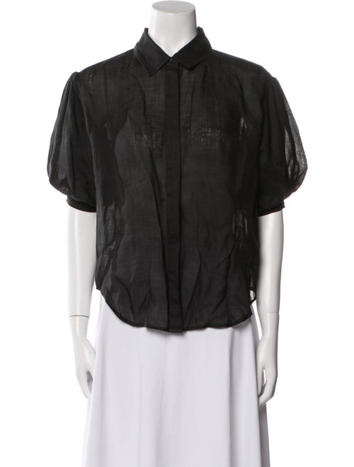 FRAME Short Sleeve Button-Up Top