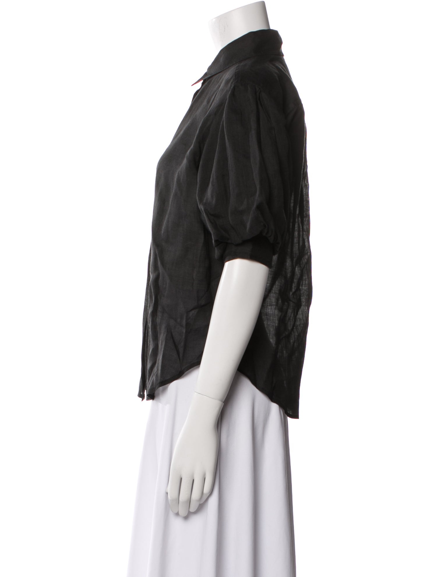 FRAME Short Sleeve Button-Up Top