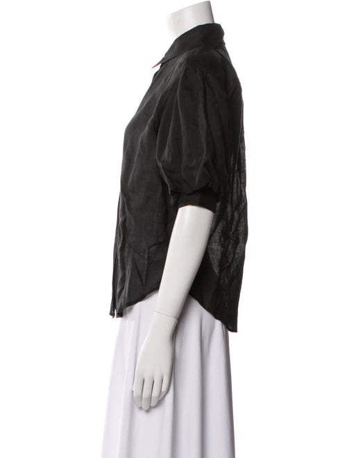 FRAME Short Sleeve Button-Up Top