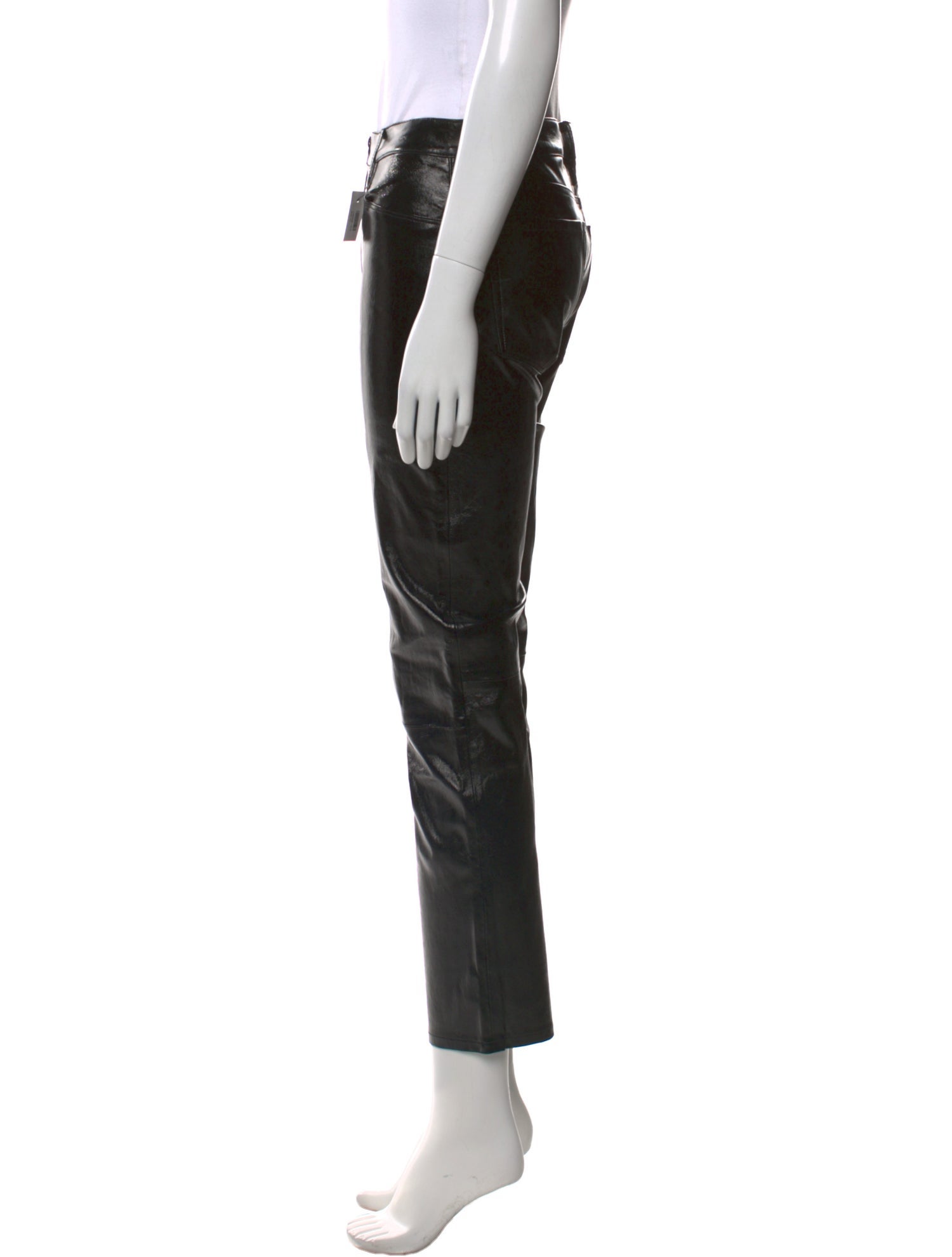 FRAME Lamb Leather Straight Leg Pants w/ Tags