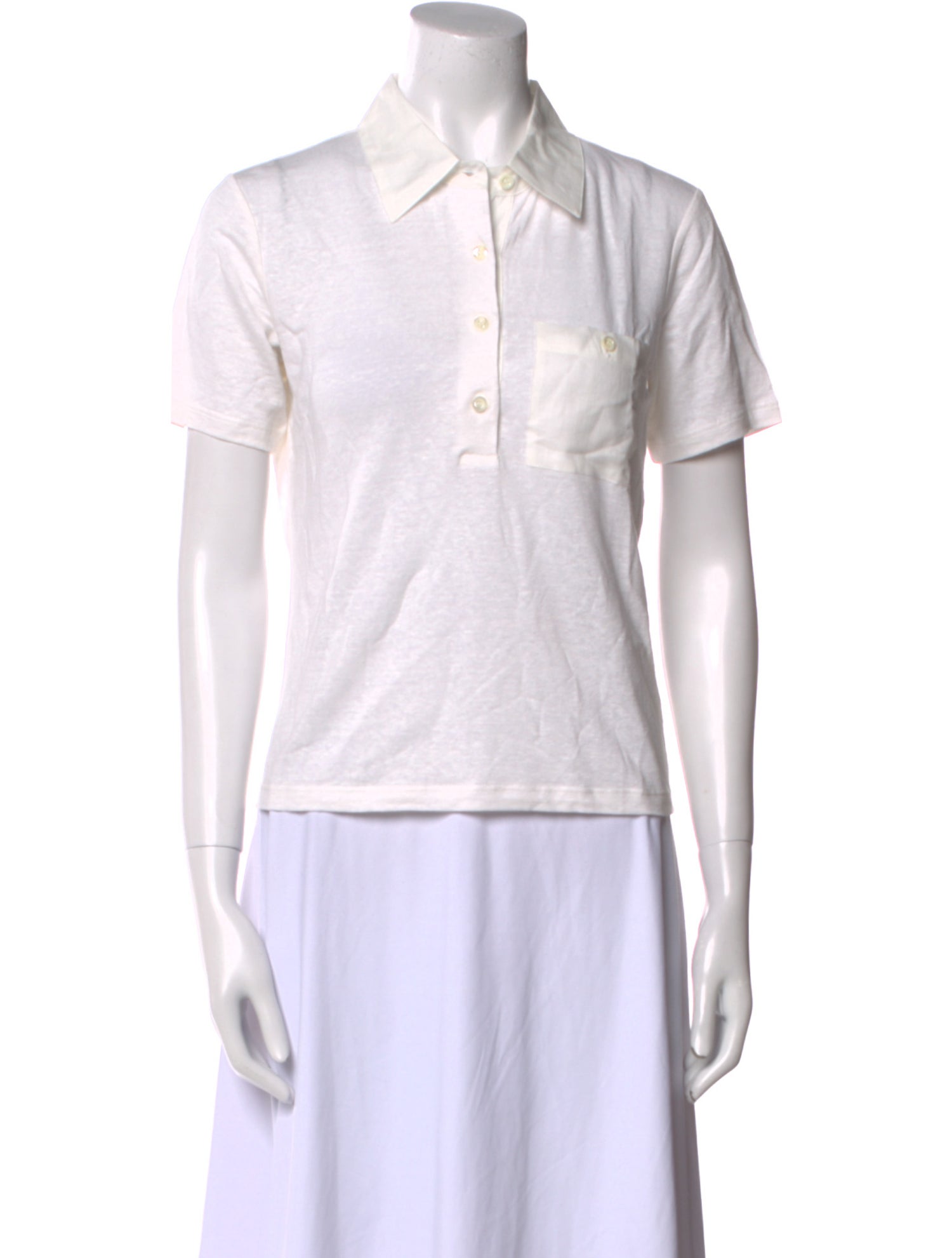 FRAME Linen Short Sleeve Polo