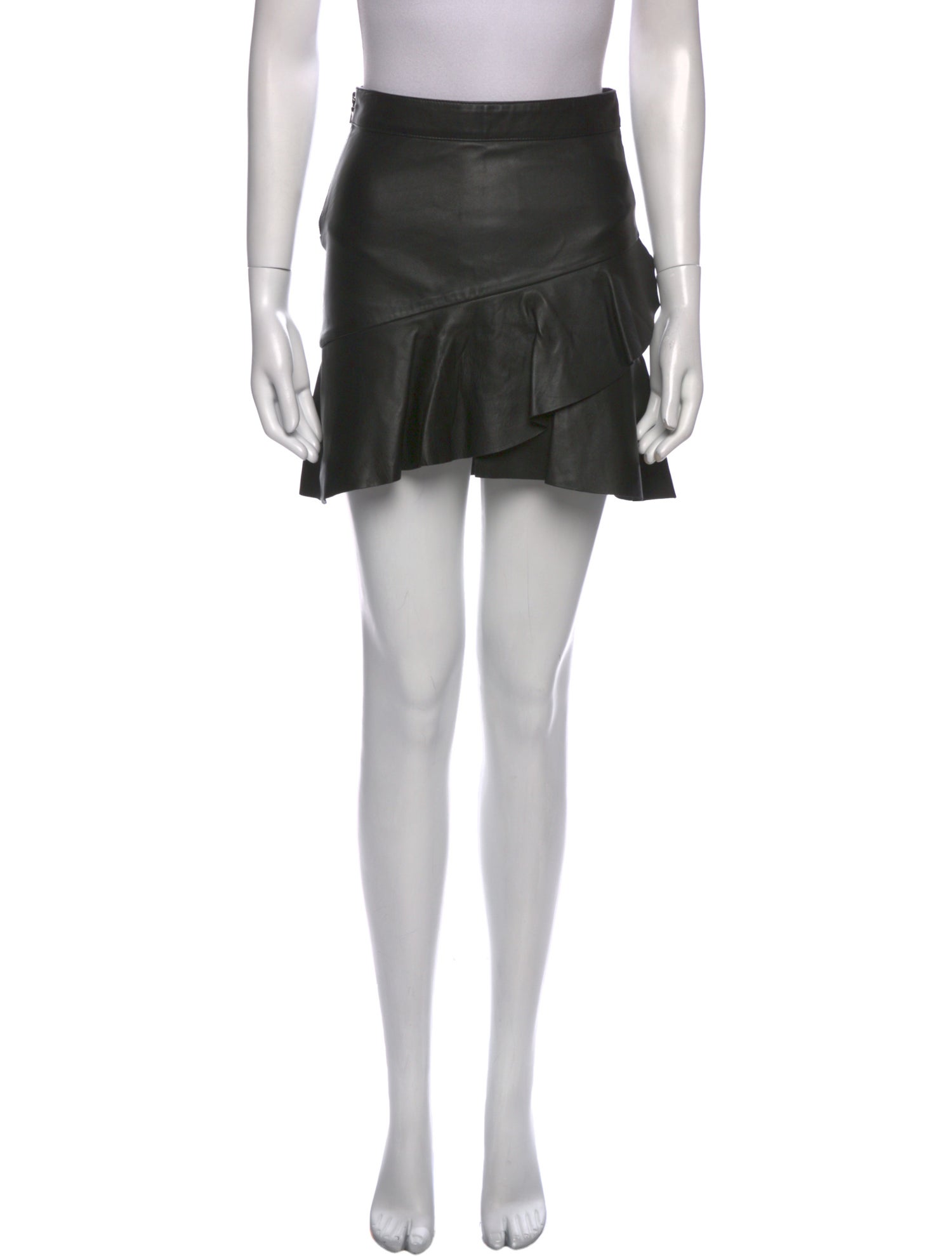 FRAME Lamb Leather Mini Skirt