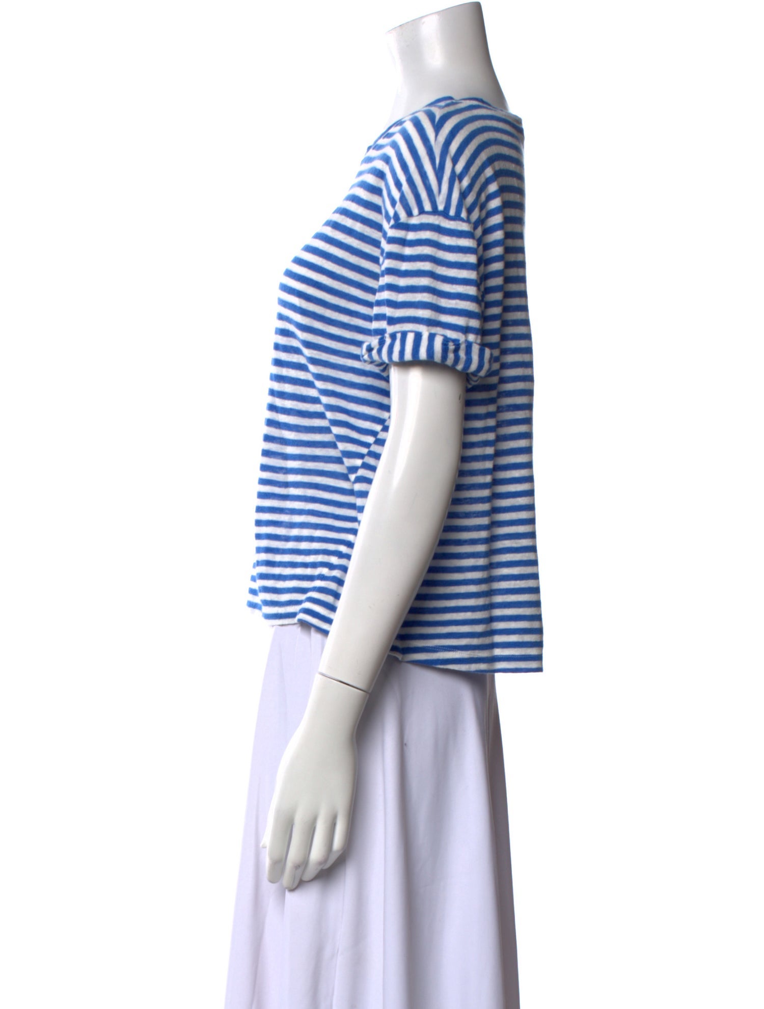 FRAME Linen Striped T-Shirt