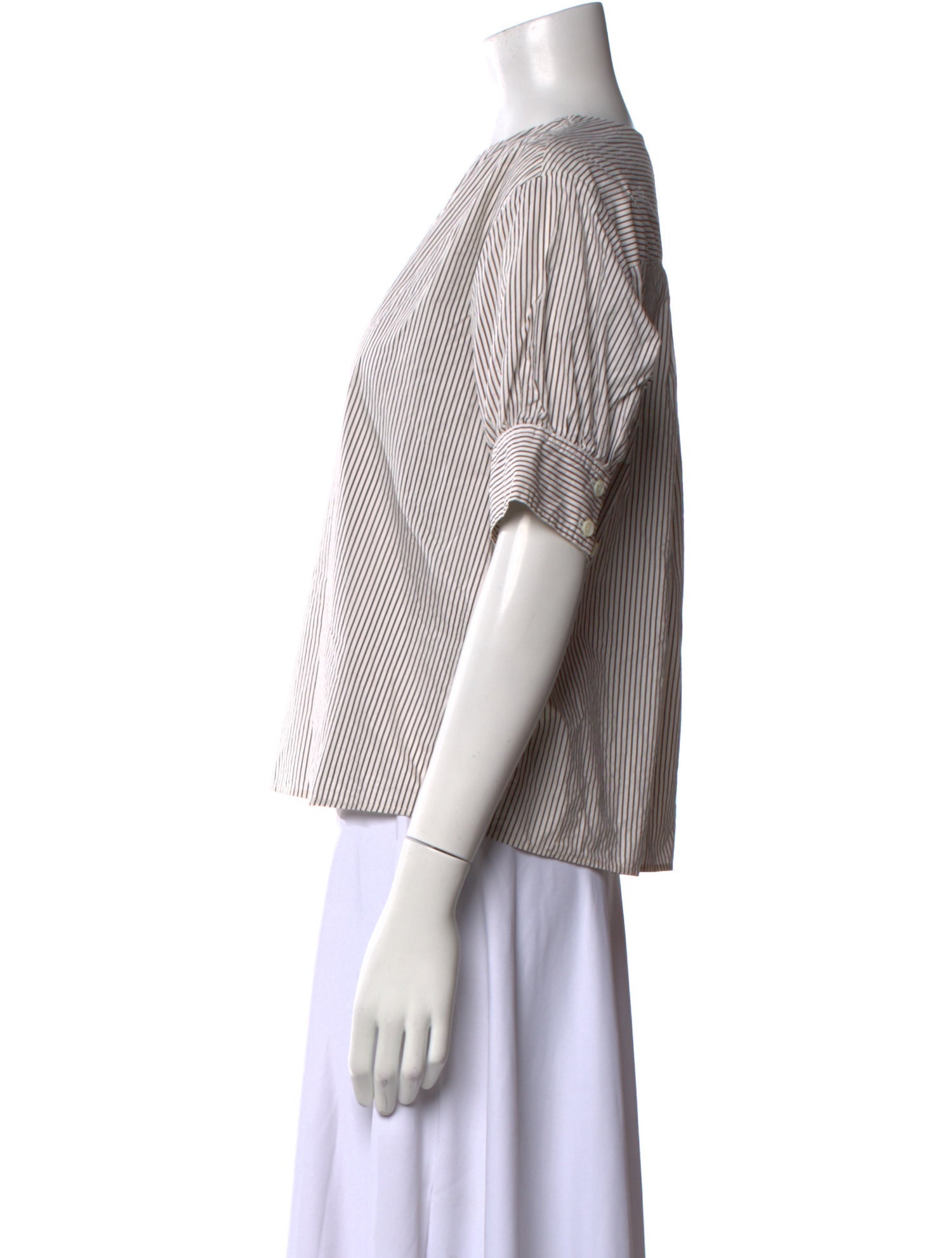 FRAME Striped Bateau Neckline Top