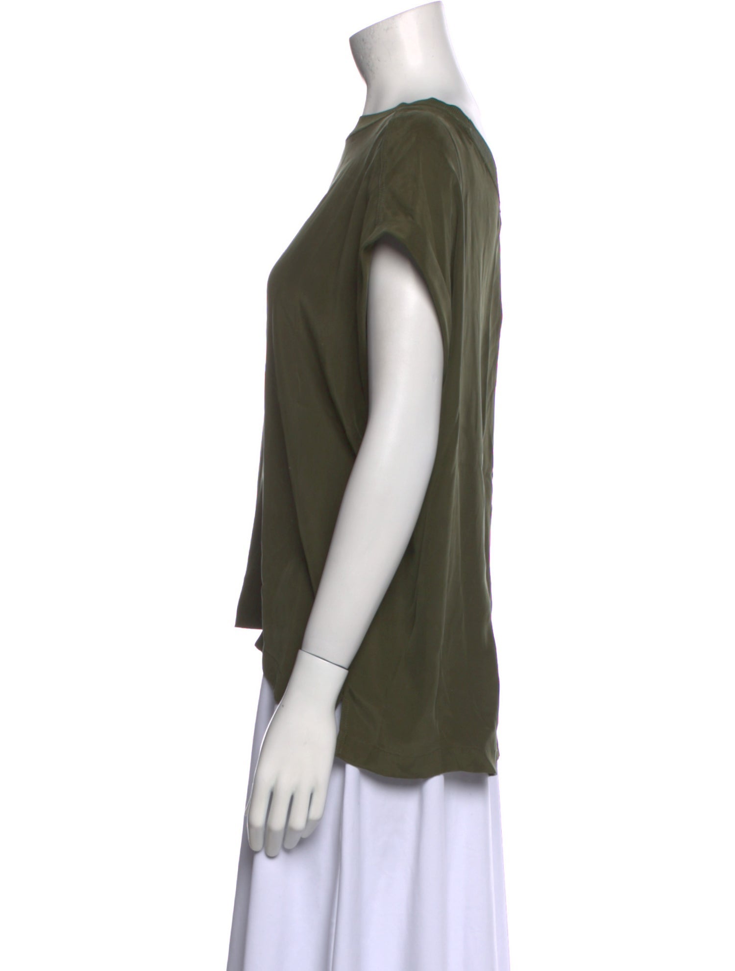 FRAME Silk Bateau Neckline T-Shirt w/ Tags