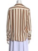 FRAME Silk Striped Button-Up Top