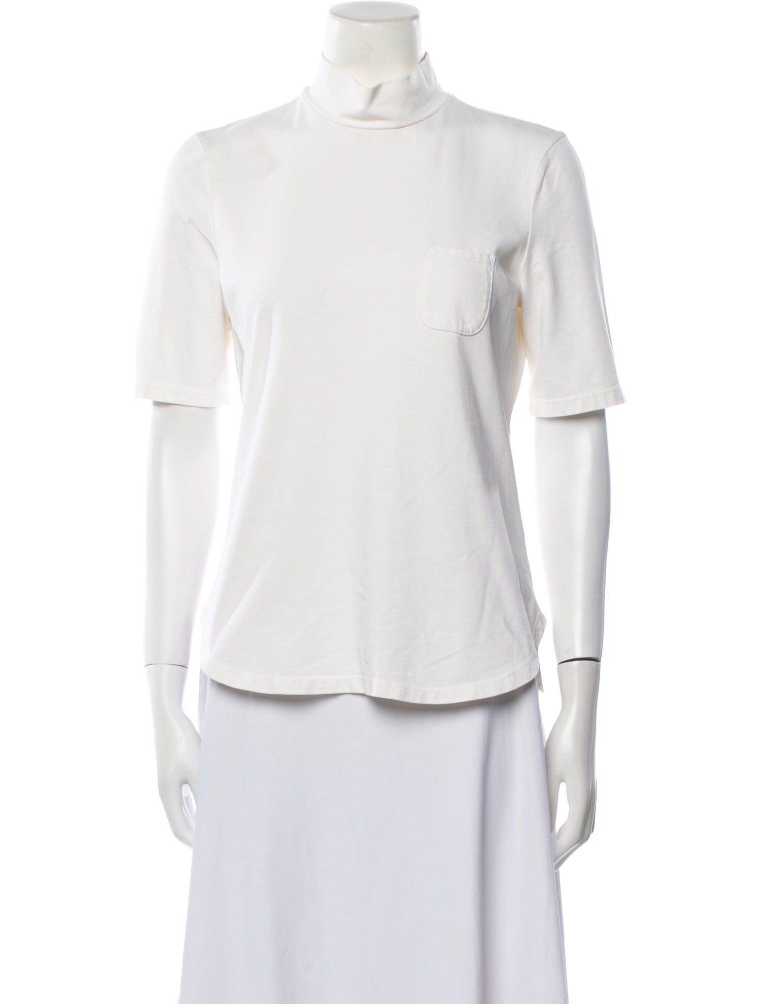 FRAME Mock Neck Short Sleeve T-Shirt