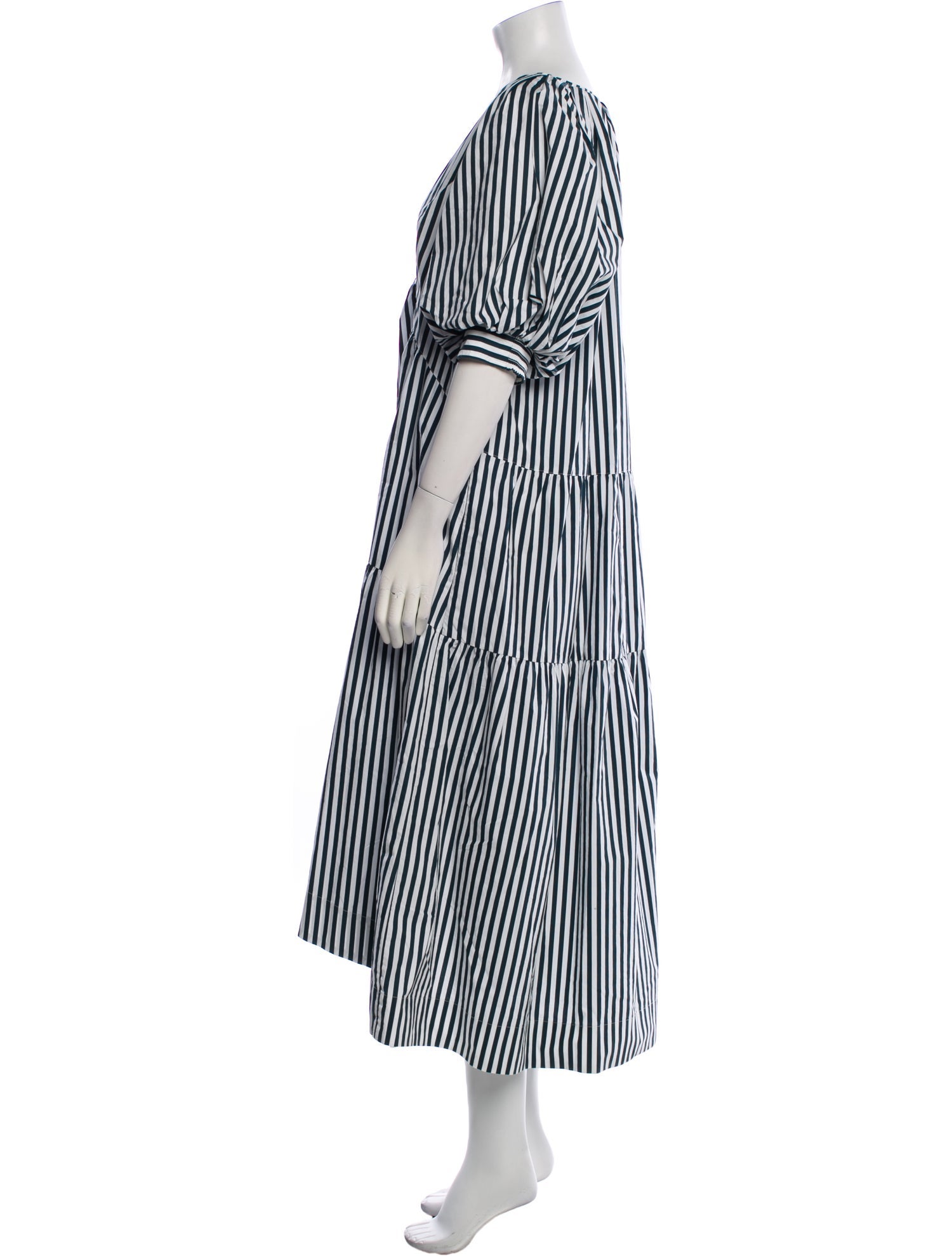 FRAME Striped Long Dress