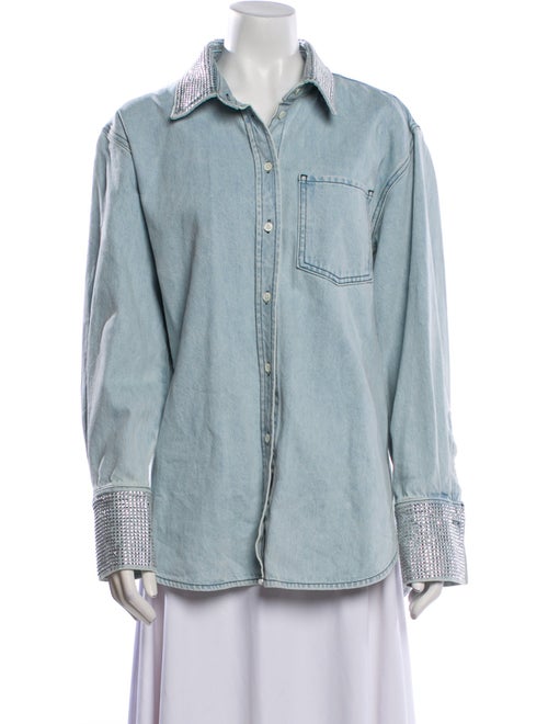 FRAME Long Sleeve Button-Up Top