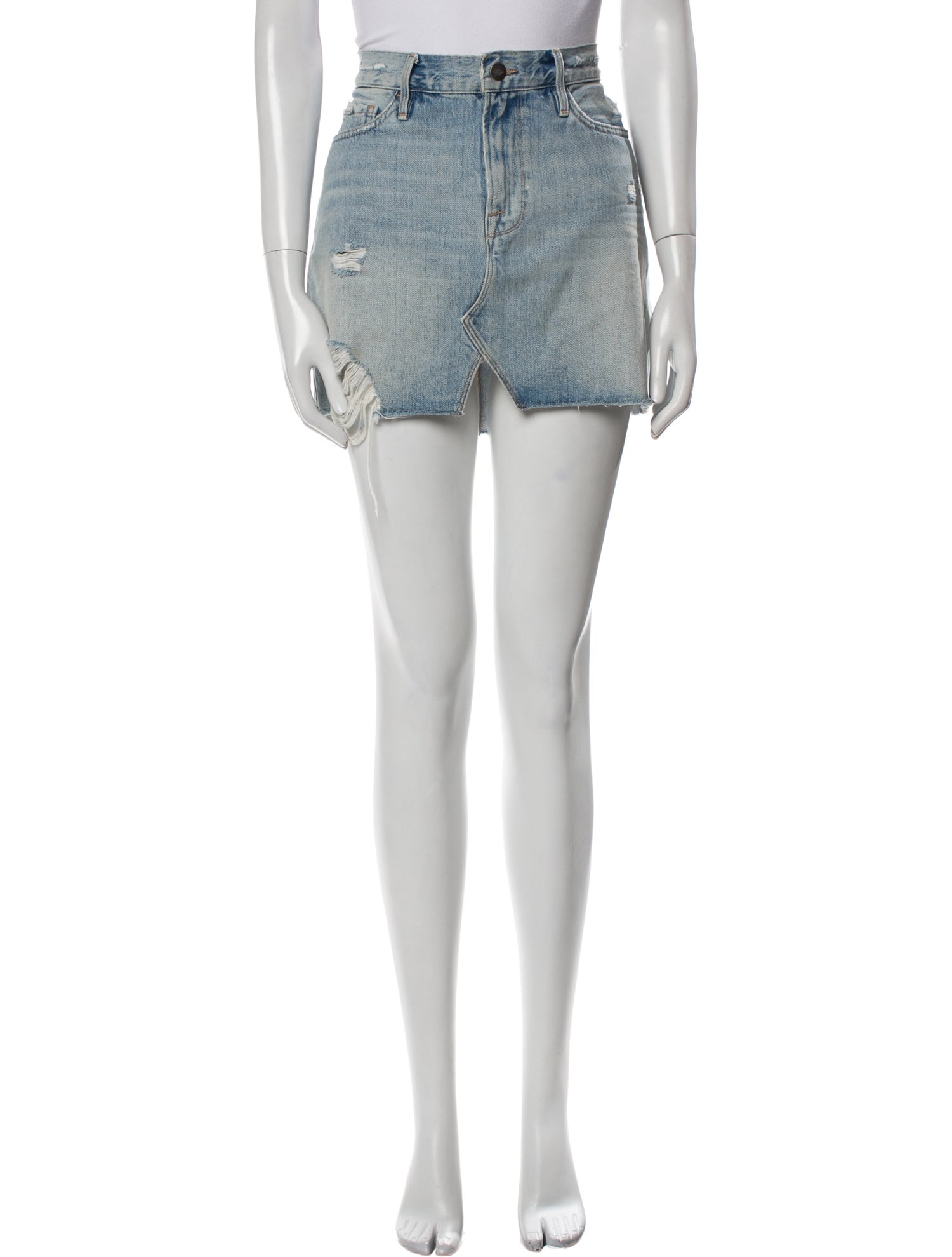 FRAME Distressed Accents Mini Skirt