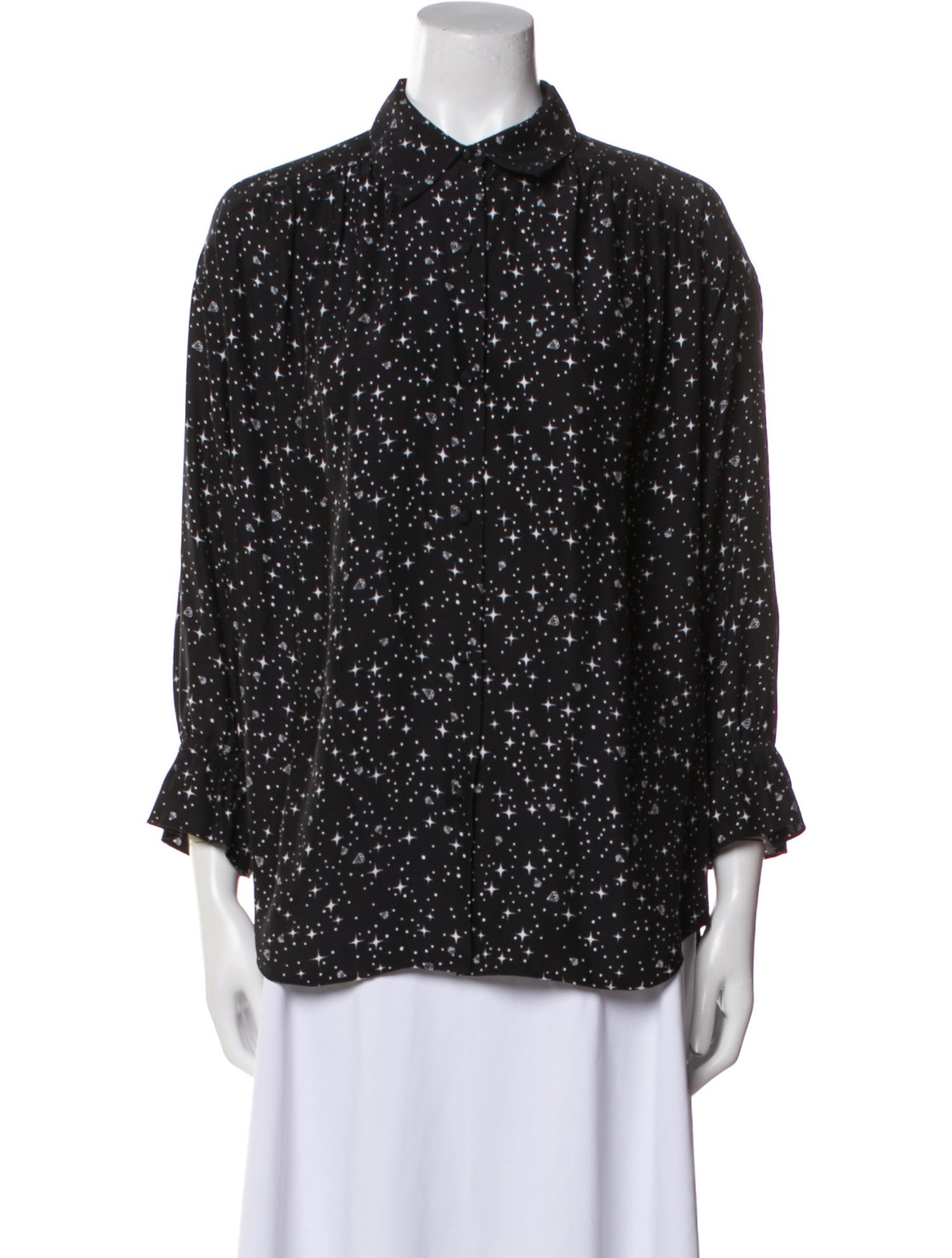 FRAME Silk Printed Blouse