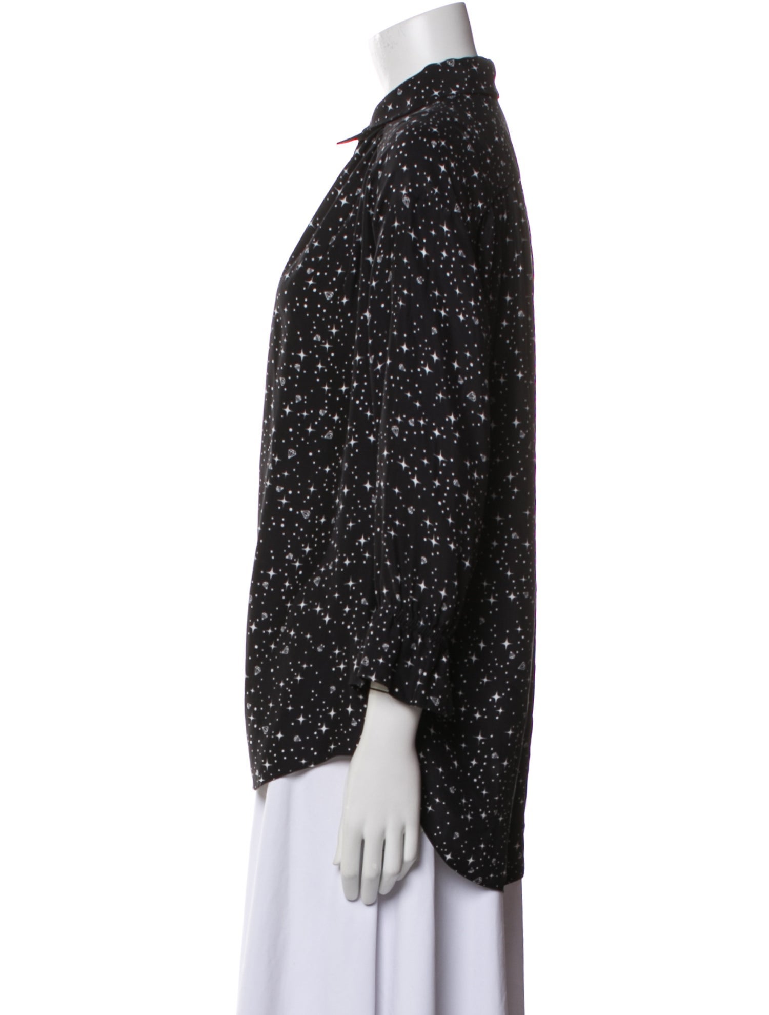 FRAME Silk Printed Blouse