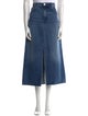 FRAME Raw-Edge Trim Midi Length Skirt