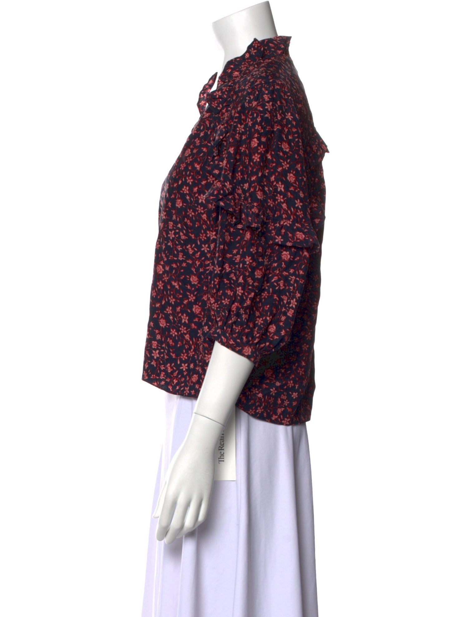 FRAME Silk Floral Print Blouse