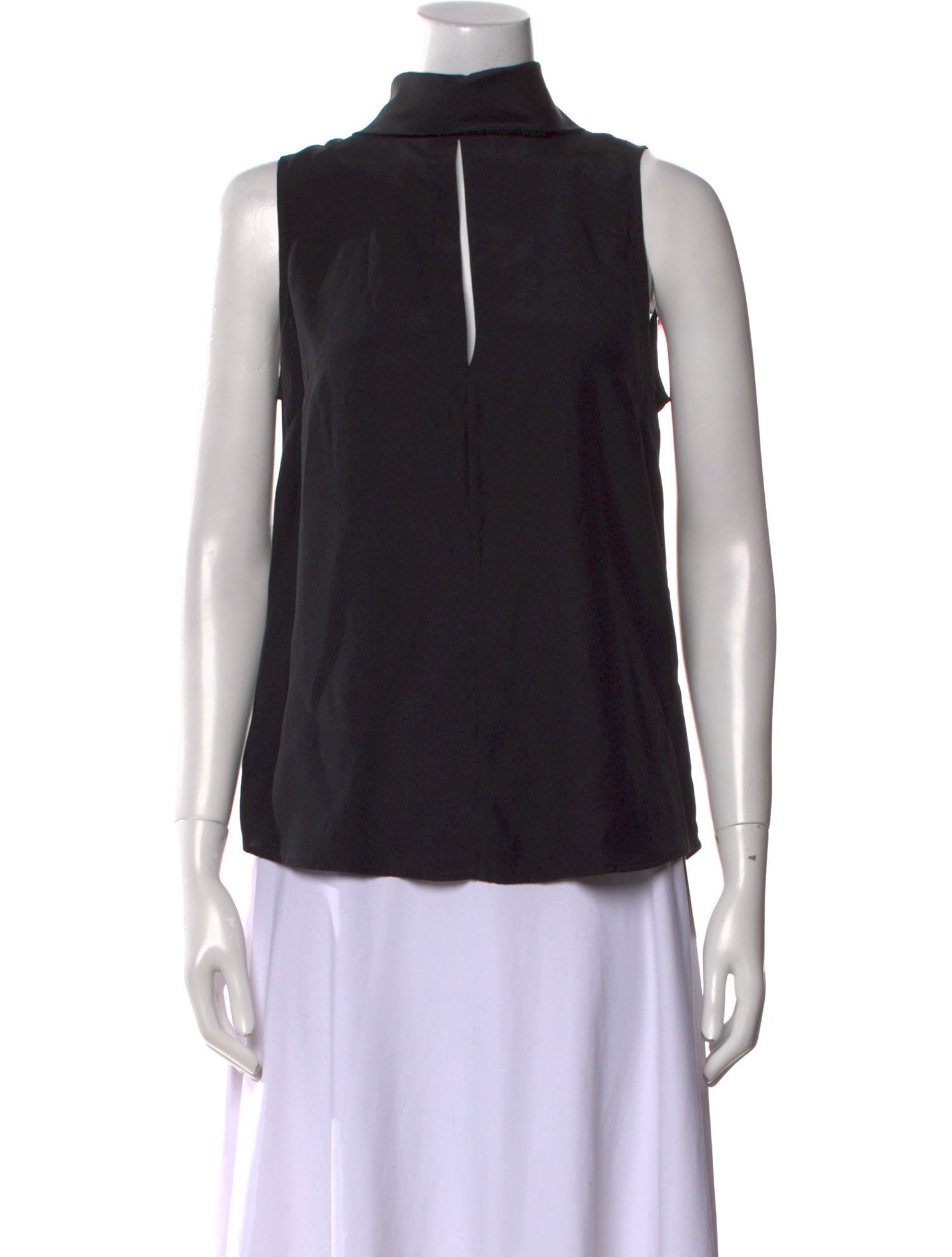 FRAME Silk Mock Neck Top