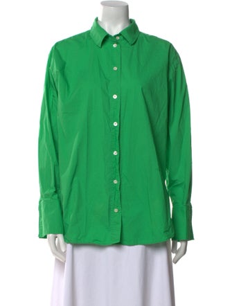 FRAME Long Sleeve Button-Up Top