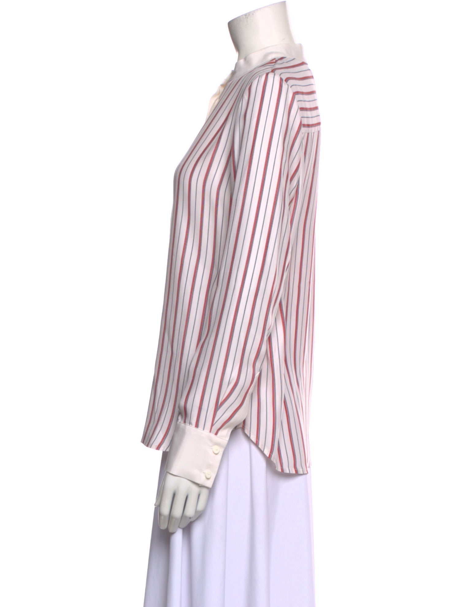FRAME Silk Striped Blouse w/ Tags