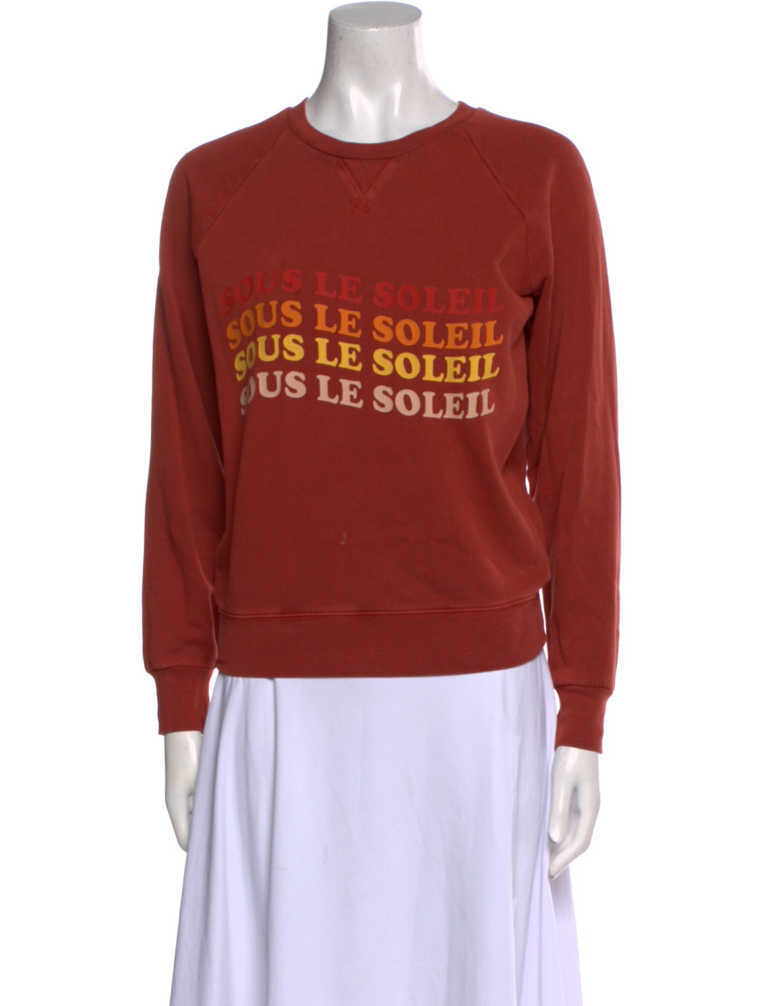 FRAME Graphic Print Crew Neck Sweatshirt