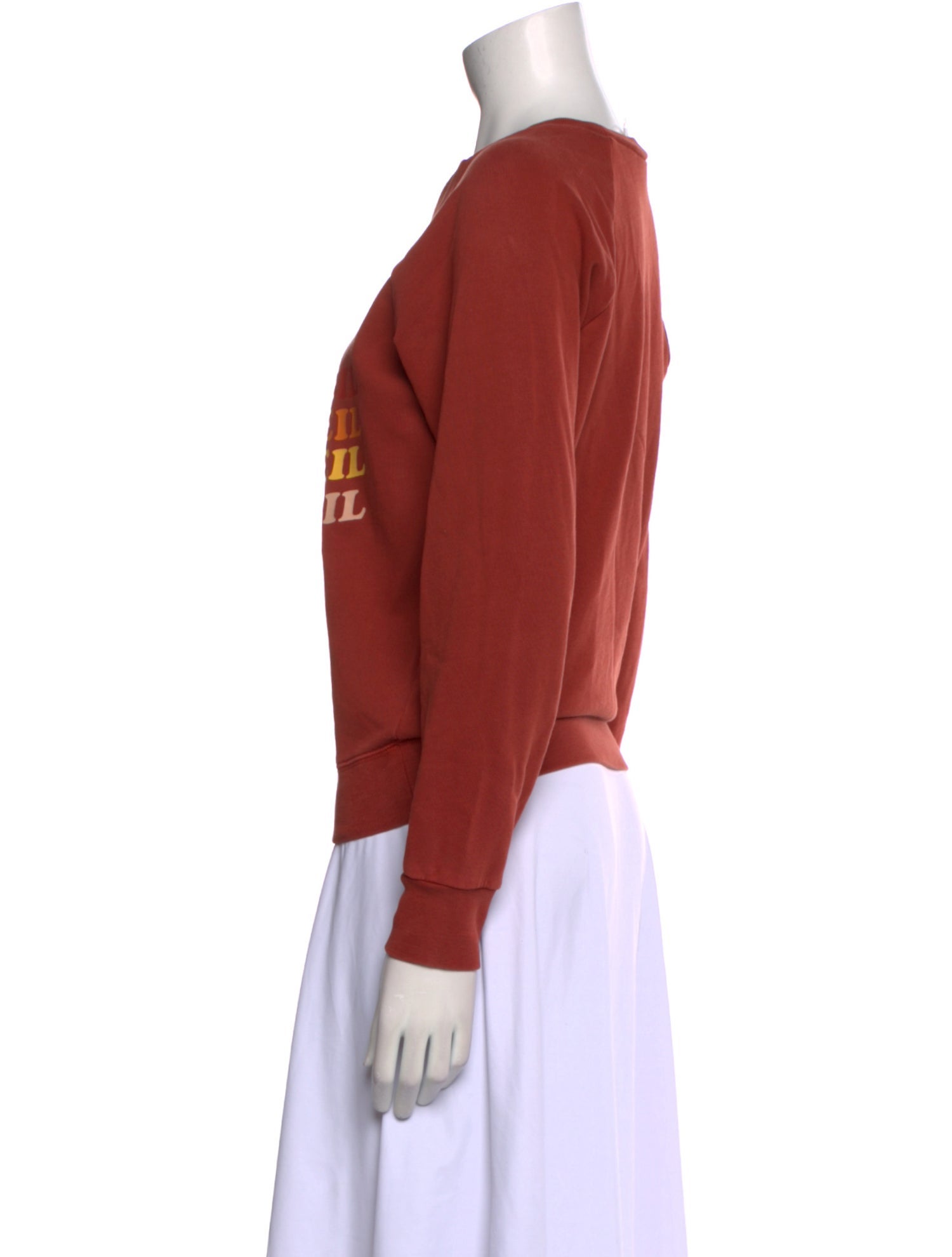 FRAME Graphic Print Crew Neck Sweatshirt