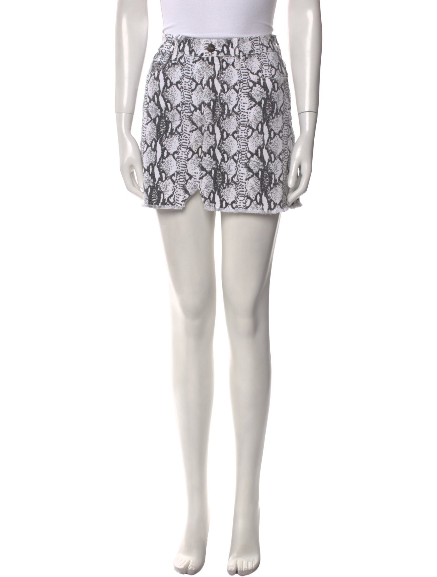 FRAME Animal Print Mini Skirt